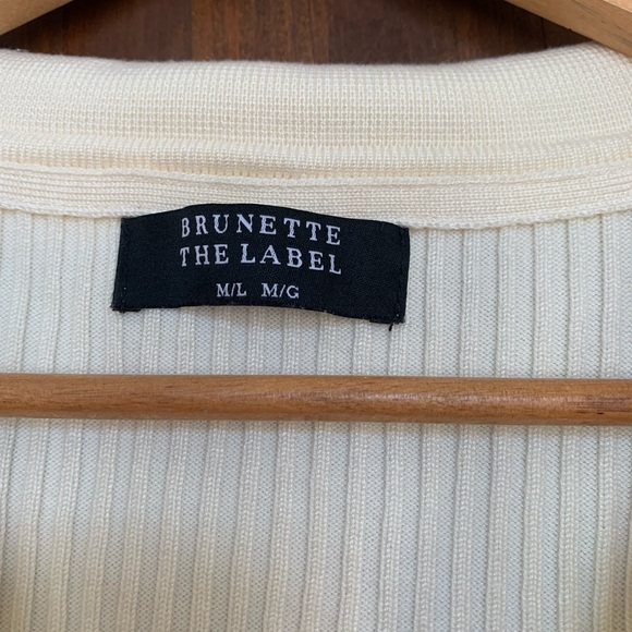 NWOT BTL Cream Ribbed Knit Sweater - Picture 2 of 5